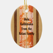 Haleiwa  Faux Wood Surfboard Ornament (Achterkant)