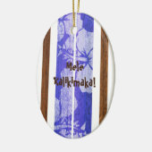 Haleiwa  Faux Wood Surfboard Ornament (Links)