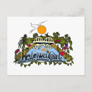 Haleiwa Girl-producten Briefkaart