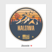 Haleiwa, Hawaï Sticker (Vel)