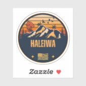 Haleiwa, Hawaï Sticker (Vel)