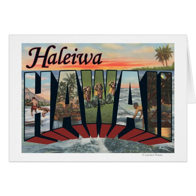 Haleiwa, Hawaii - Grote letterscènes (Voorkant Horizontaal)