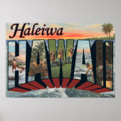 Haleiwa, Hawaii - Grote letterscènes Poster (Voorkant)