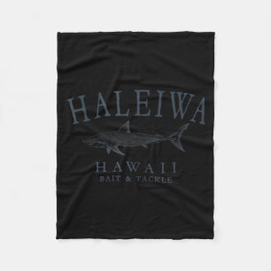 Haleiwa hawaii haai retro leisteen kunst vistentan fleece deken