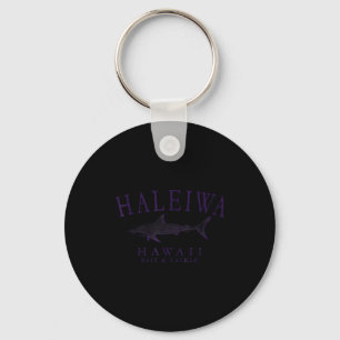 Haleiwa hawaii haai vintage pruim kunst vissen sleutelhanger