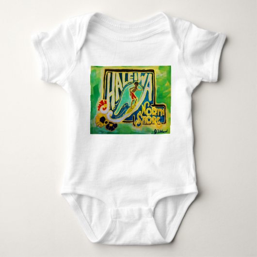 Haleiwa Hawaii Hula Aloha baby Romper (Voorkant)