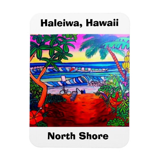 Haleiwa Hawaii Oahu Aloha Magnet Magneet (Verticaal)