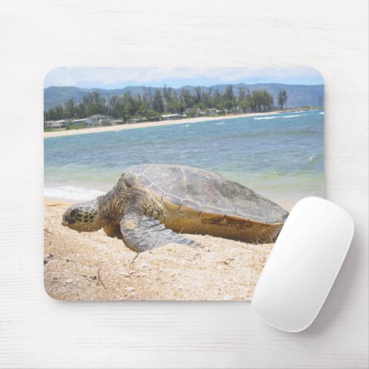 Haleiwa Honu op vorige dag Muismat (Met muis)