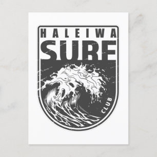 Haleiwa Surf Club Hawaii Emblem Briefkaart