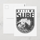 Haleiwa Surf Club Hawaii Emblem Briefkaart (Voorkant / Achterkant)