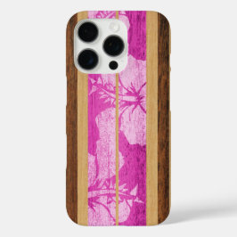 Haleiwa Surfboard Hawaiian Pink iPhone 16 Pro Hoesje