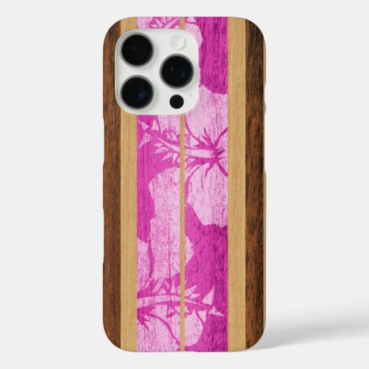 Haleiwa Surfboard Hawaiian Pink Case-Mate iPhone Case (Achterkant)