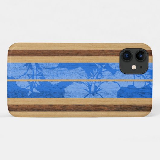 Haleiwa Surfboard Hawaiian Royal Blue Case-Mate iPhone Case (Achterkant (horizontaal))