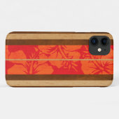Haleiwa Surfboard Nep hout Hibiscus in Rood Case-Mate iPhone Case (Achterkant (horizontaal))