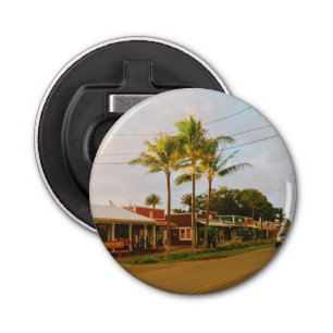 Haleiwa Surfer Town Button Flesopener