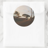 Haleiwa Surfer Town Ronde Sticker (Tas)