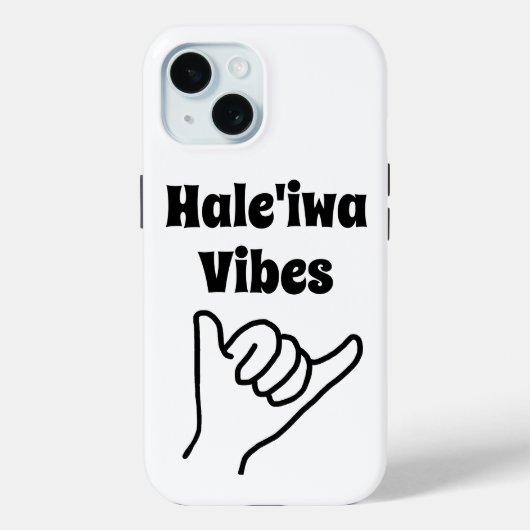 Hale'iwa Vibes Shaka iPhone 15 Hoesje (Achterkant)