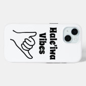 Hale'iwa Vibes Shaka iPhone 15 Hoesje (Achterkant (horizontaal))