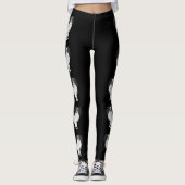 Halène Black en witte honden voor Hondenliefhebber Leggings (Voorkant)