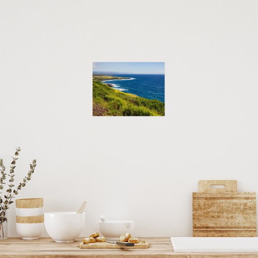 haleokane uitkijk boven honuapo bay poster (Keuken)