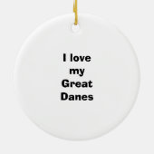 Halequin Great Dane foto Keramisch Ornament (Achterkant)