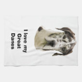 Halequin Grote Deen huisdier foto Theedoek (Horizontaal)