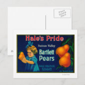 Hale's Pride Pear Crate LabelSuisun, CA Briefkaart (Voorkant / Achterkant)