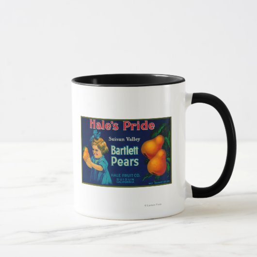 Hale's Pride Pear Crate LabelSuisun, CA Mok (Rechts)