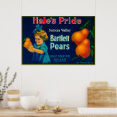 Hale's Pride Pear Crate LabelSuisun, CA Poster (Keuken)