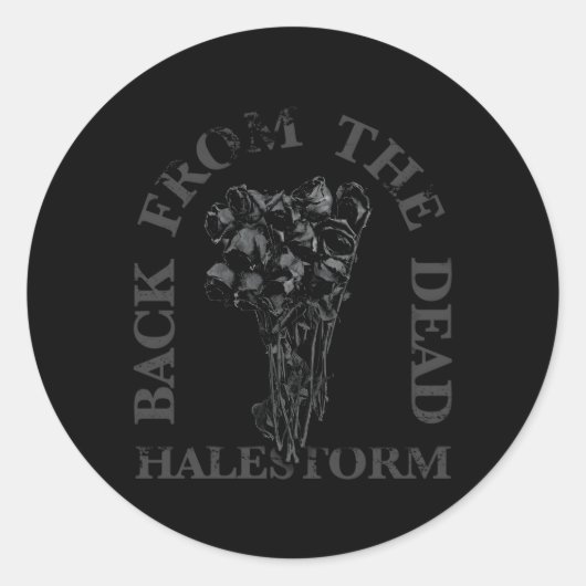 Halestorm terug van de doden ronde sticker (Voorkant)