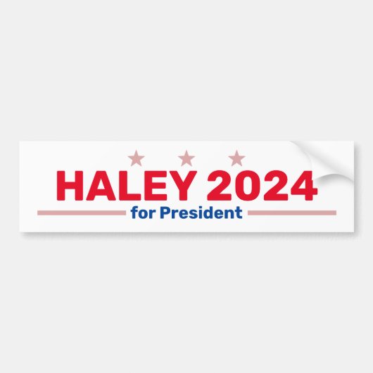 Haley 2024 bumpersticker (Voorkant)