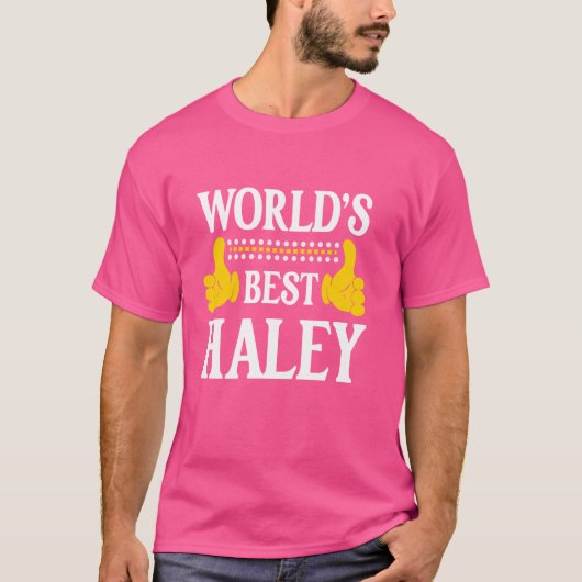 Haley Achternaam Funny Team Familie Achternaam Wer T-shirt (Voorkant)