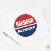 HALEY BARBOUR 2012 RONDE STICKER (Envelop)