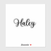 Haley Name - Handgeschreven kalligrafie Sticker (Vel)