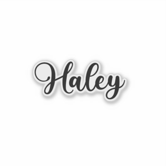 Haley Name - Handgeschreven kalligrafie Sticker (Voorkant)
