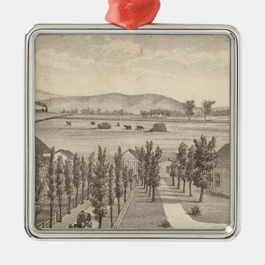 Haley res, boerderij metalen ornament (Voorkant)