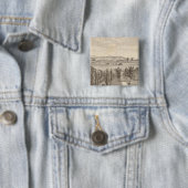 Haley res, boerderij vierkante button 5,1 cm (In situ)