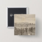 Haley res, boerderij vierkante button 5,1 cm (Voorkant /achterkant)