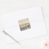 Haley res, boerderij vierkante sticker (Envelop)