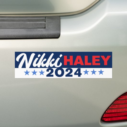 Haley voor President Nikki Haley 2024 Bumpersticker (Op auto)