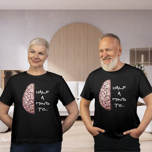 Half a Mind Shirt Donker T-shirt