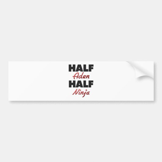 Half Aden Half Ninja Bumpersticker (Voorkant)