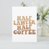 Half advocaat half koffie advocaat humor cadeau vo bedankkaart (Staand voorkant)