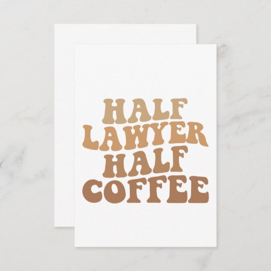 Half advocaat half koffie advocaat humor cadeau vo bedankkaart (Voorkant / Achterkant)