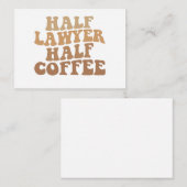 Half advocaat Half koffie advocaat humor Cadeau vo Notitiekaartje (Voorkant / Achterkant)