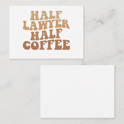 Half advocaat Half koffie advocaat humor Cadeau vo Notitiekaartje (Voorkant / Achterkant)