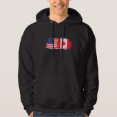 Half-American Half Canadian Roots America Canada F Hoodie (Voorkant)