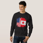 Half-American Half Canadian Roots America Canada F Trui (Voorkant volledig)