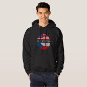 Half American Half Czech USA Flag Czech Republic H Hoodie (Voorkant volledig)