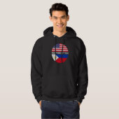 Half American Half Filipino Usa Flag Hoodie (Voorkant volledig)